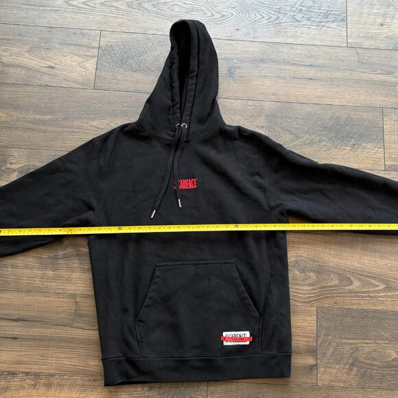 Scarface X Shoe Palace PULLOVER HOODIE LARGE Black Tony Montana Movie Poster - Picture 4 of 12